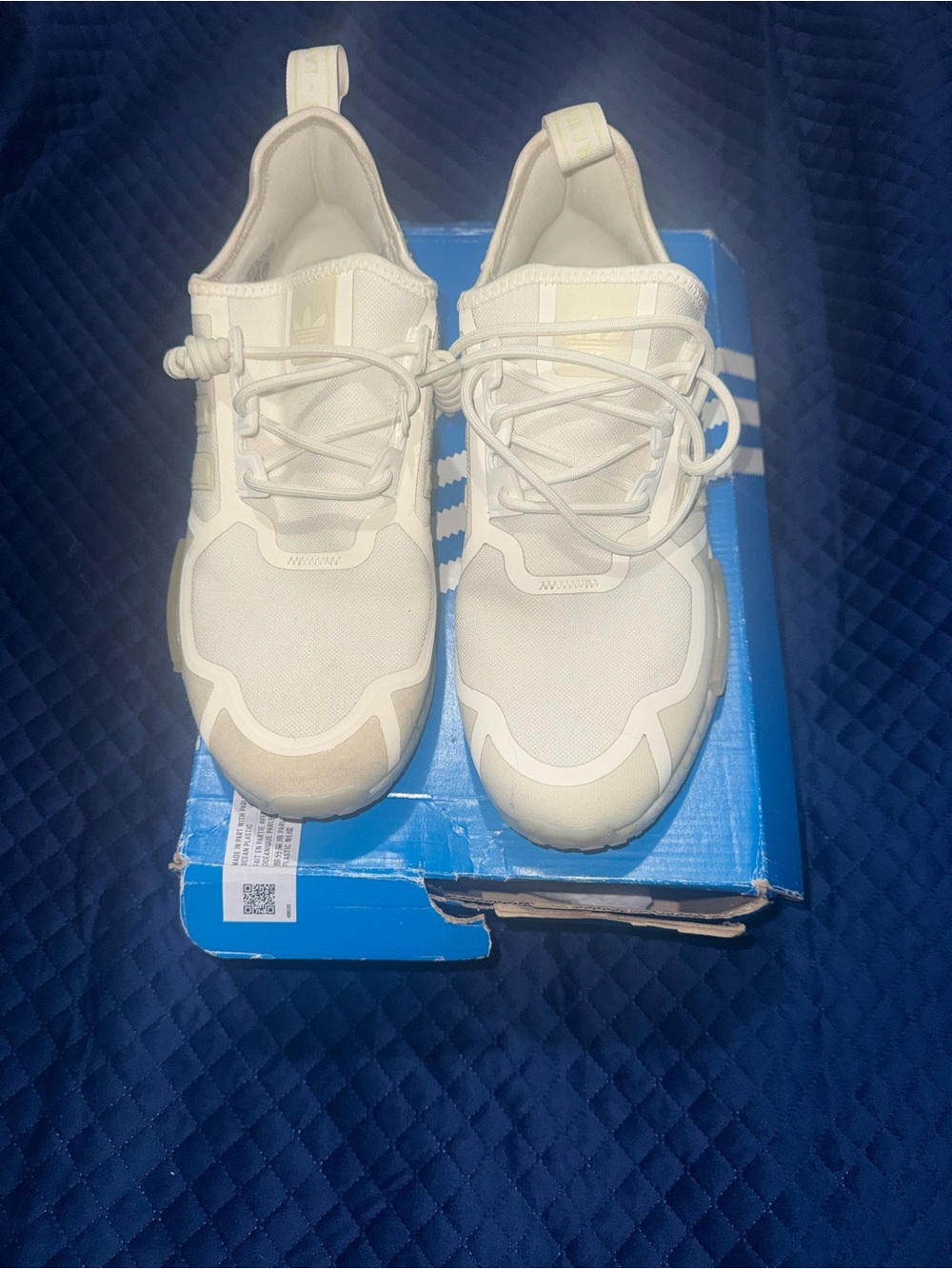 Adidas NMD R1 Cream/White Lightweight Sneakers